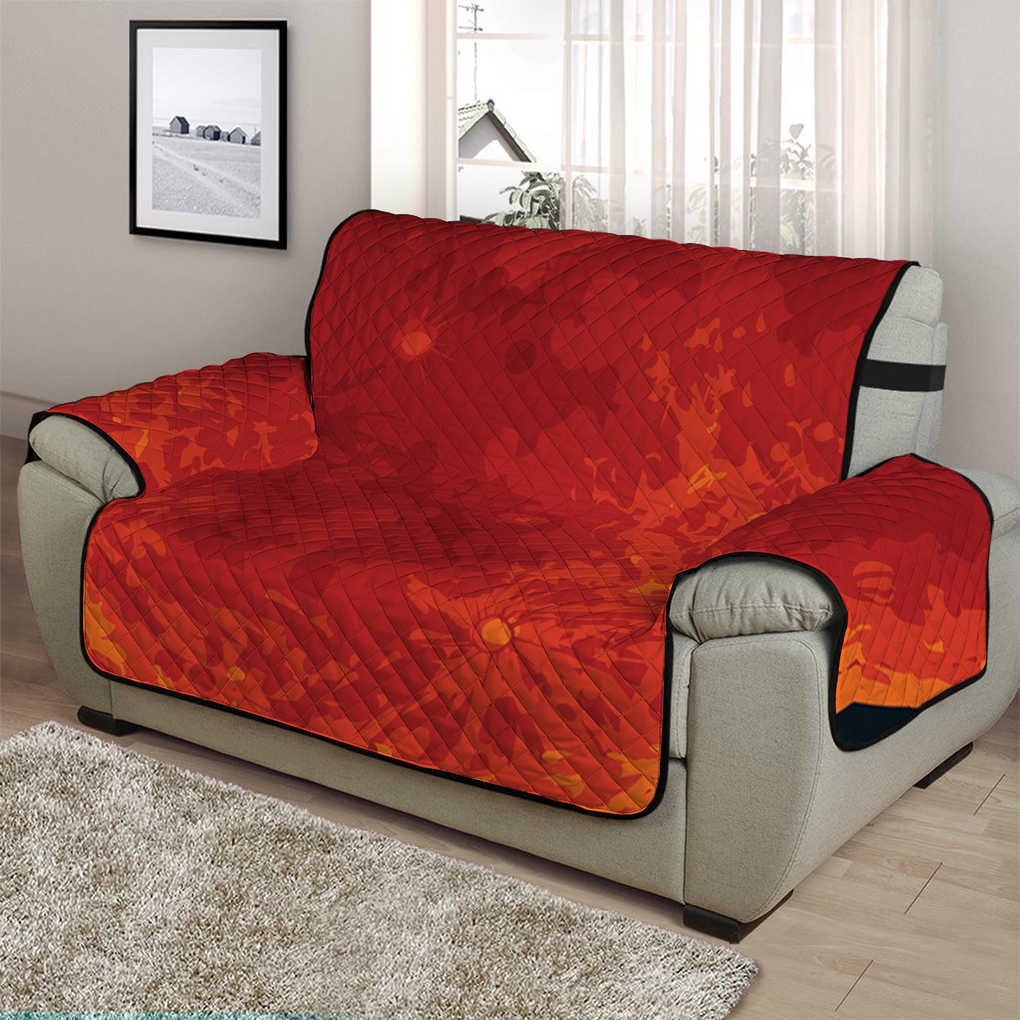 Super Blood Moon Lunar Eclipse Print Half Sofa Protector