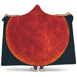 Super Blood Moon Lunar Eclipse Print Hooded Blanket