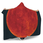 Super Blood Moon Lunar Eclipse Print Hooded Blanket