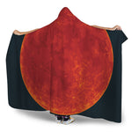 Super Blood Moon Lunar Eclipse Print Hooded Blanket