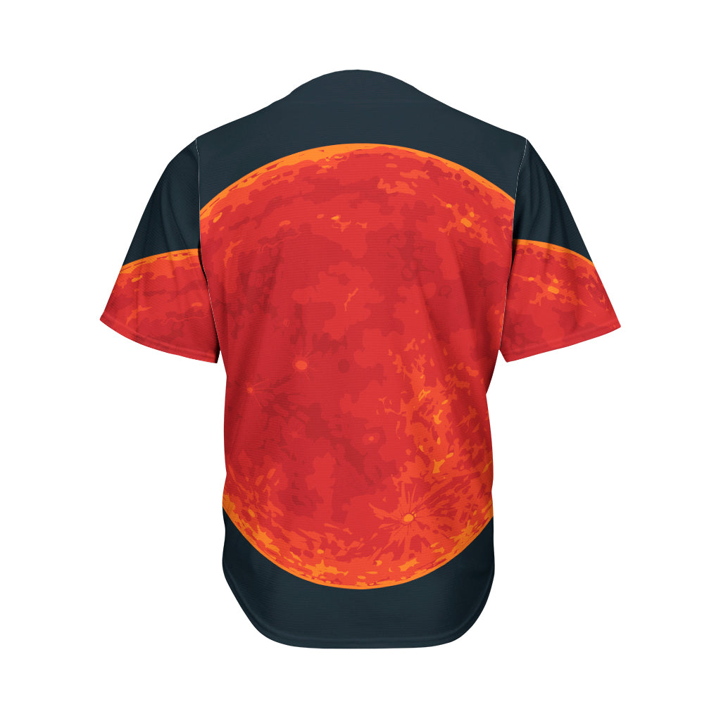 Super Blood Moon Lunar Eclipse Print Men's Baseball Jersey