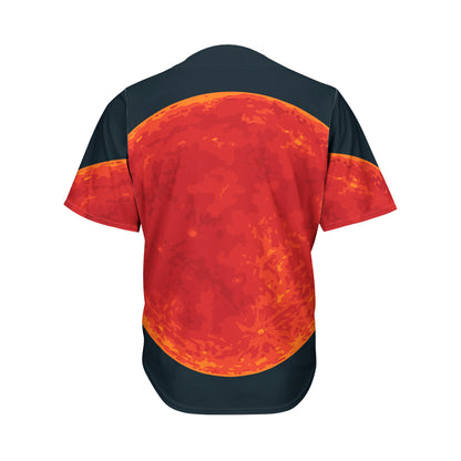 Super Blood Moon Lunar Eclipse Print Men's Baseball Jersey