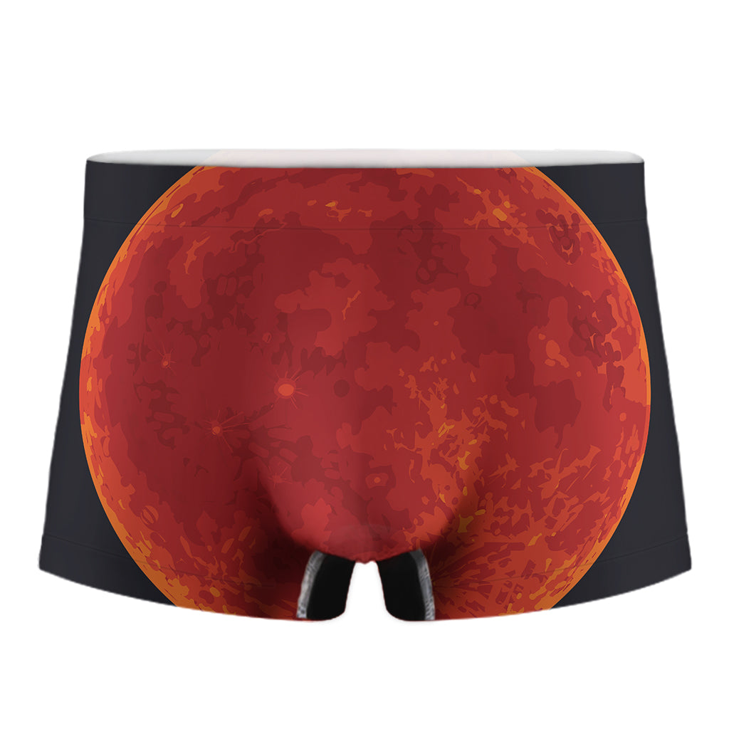 Super Blood Moon Lunar Eclipse Print Men's Boxer Briefs