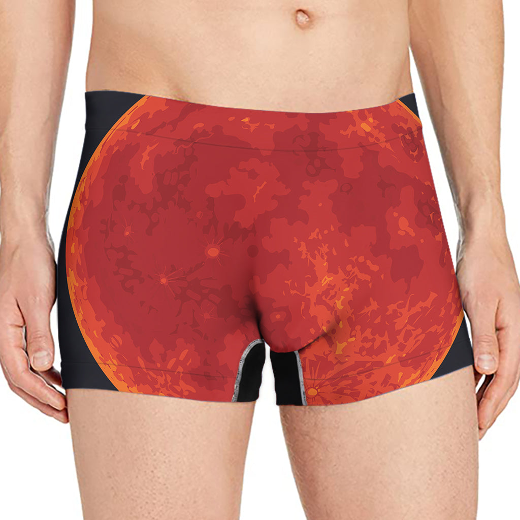 Super Blood Moon Lunar Eclipse Print Men's Boxer Briefs