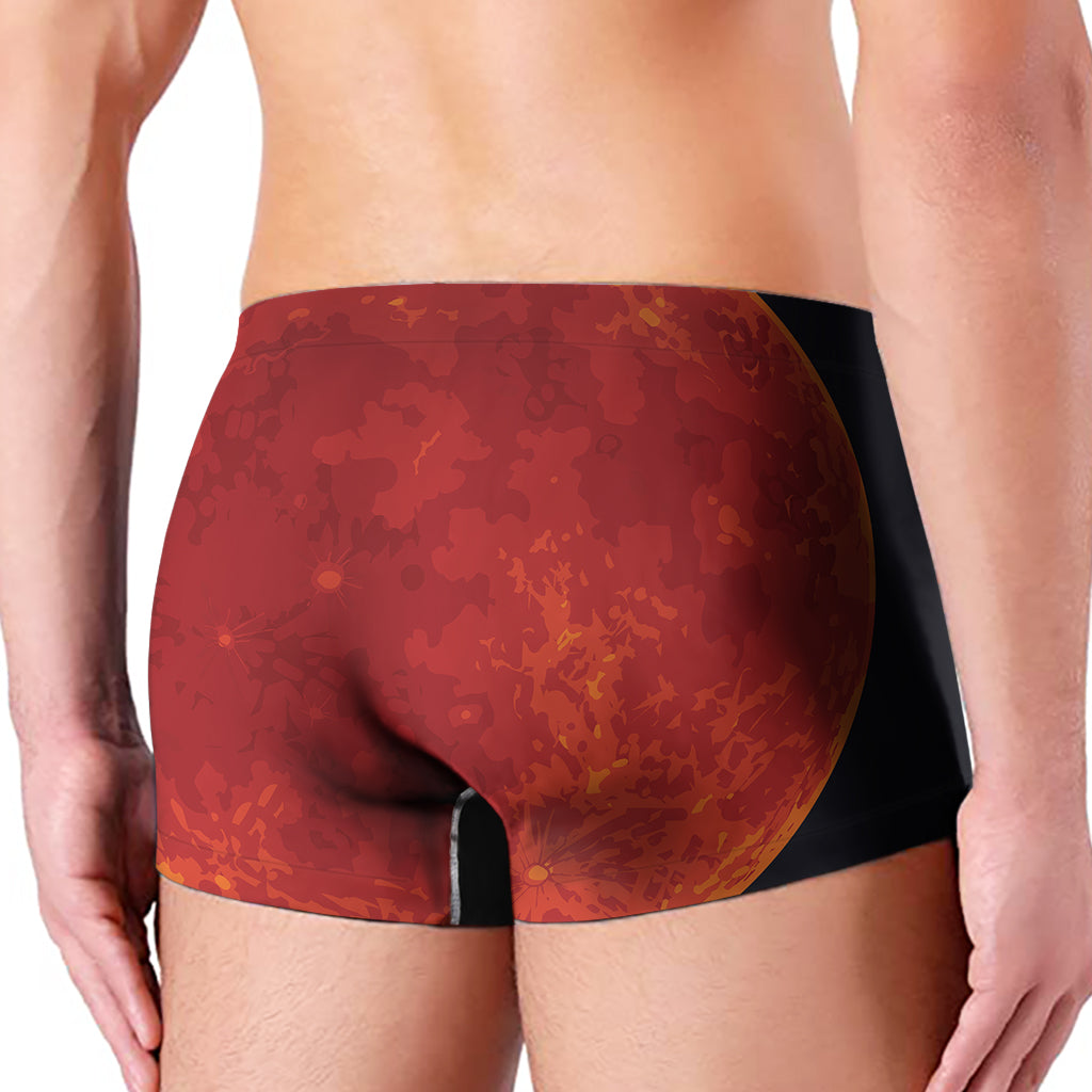 Super Blood Moon Lunar Eclipse Print Men's Boxer Briefs