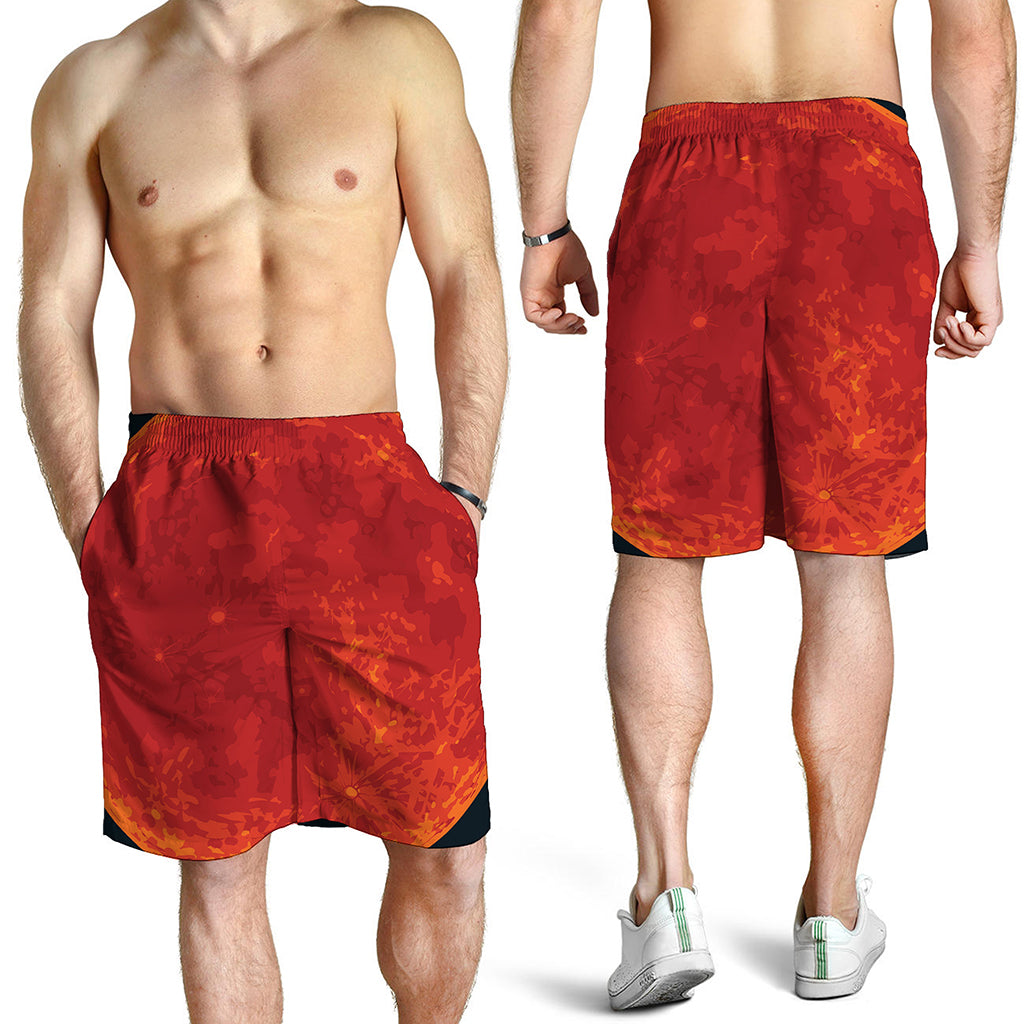 Super Blood Moon Lunar Eclipse Print Men's Shorts