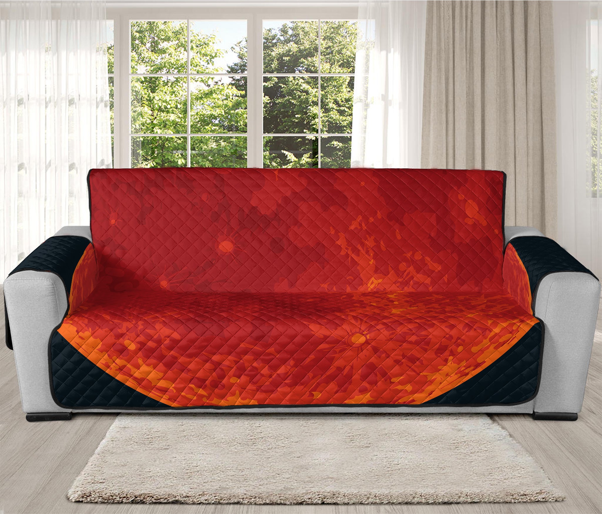 Super Blood Moon Lunar Eclipse Print Oversized Sofa Protector