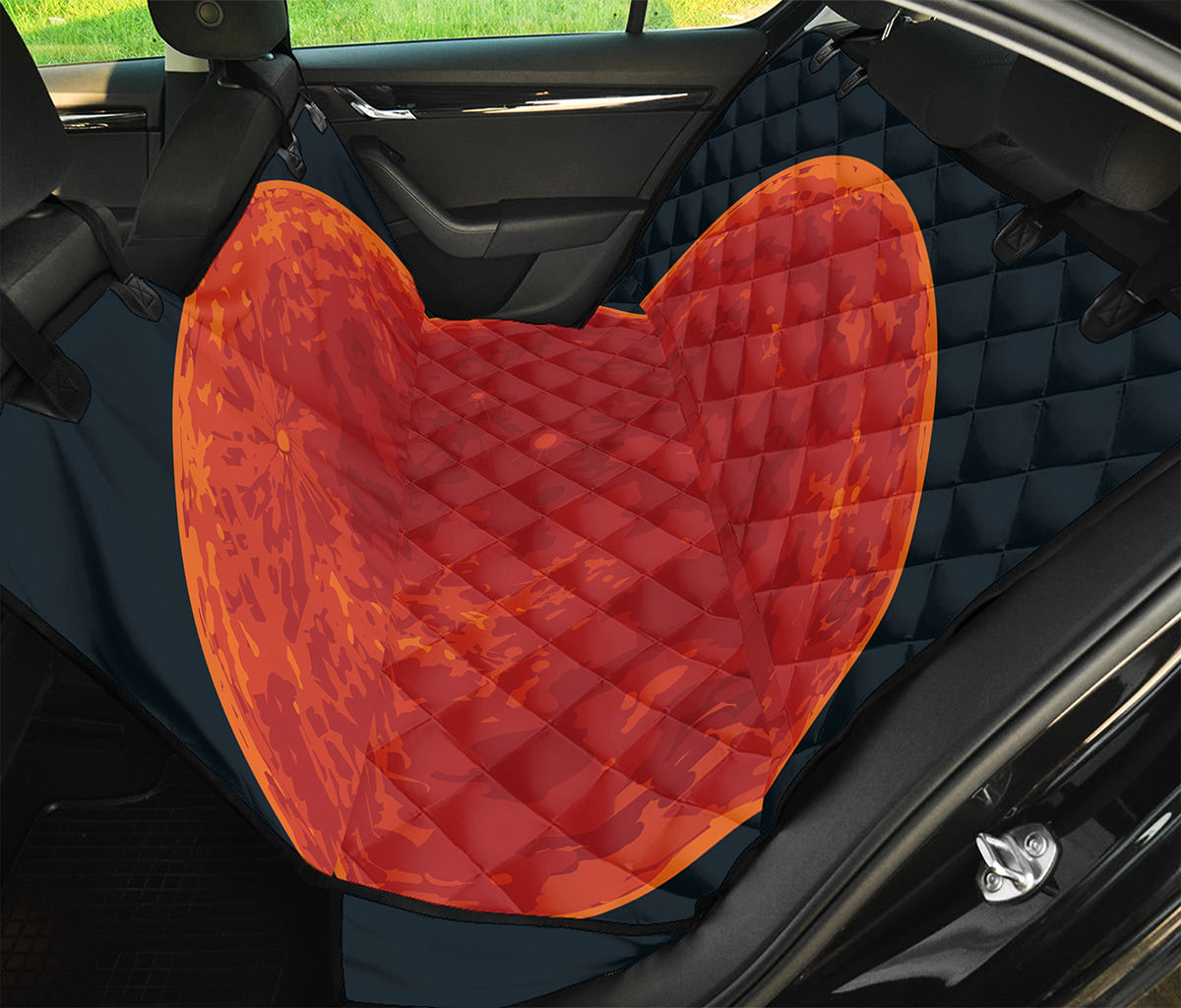 Super Blood Moon Lunar Eclipse Print Pet Car Back Seat Cover