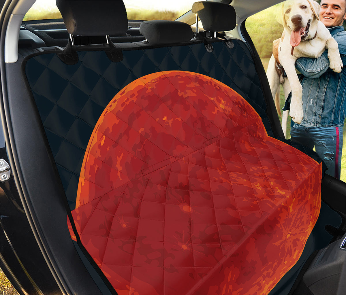 Super Blood Moon Lunar Eclipse Print Pet Car Back Seat Cover