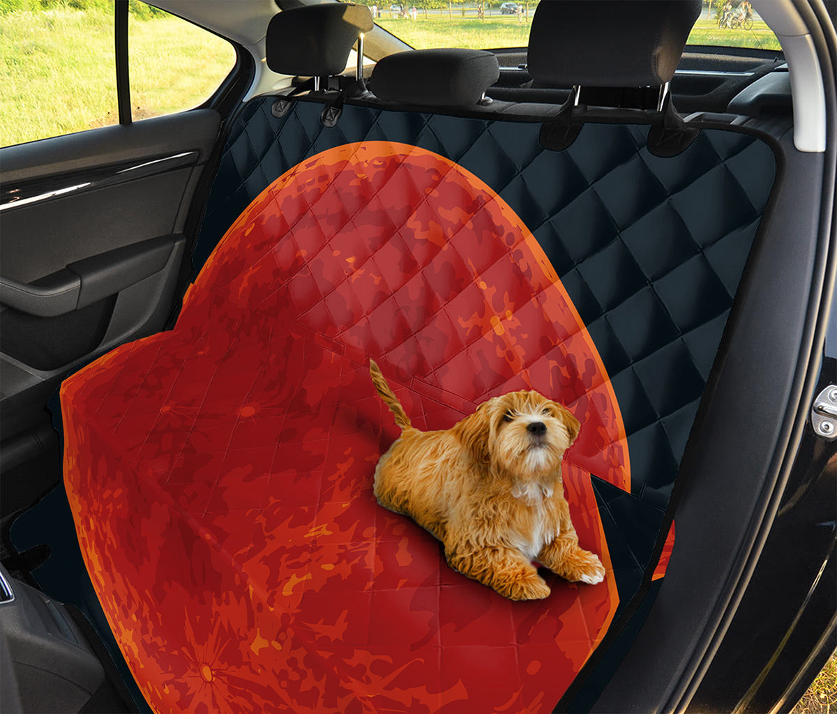 Super Blood Moon Lunar Eclipse Print Pet Car Back Seat Cover