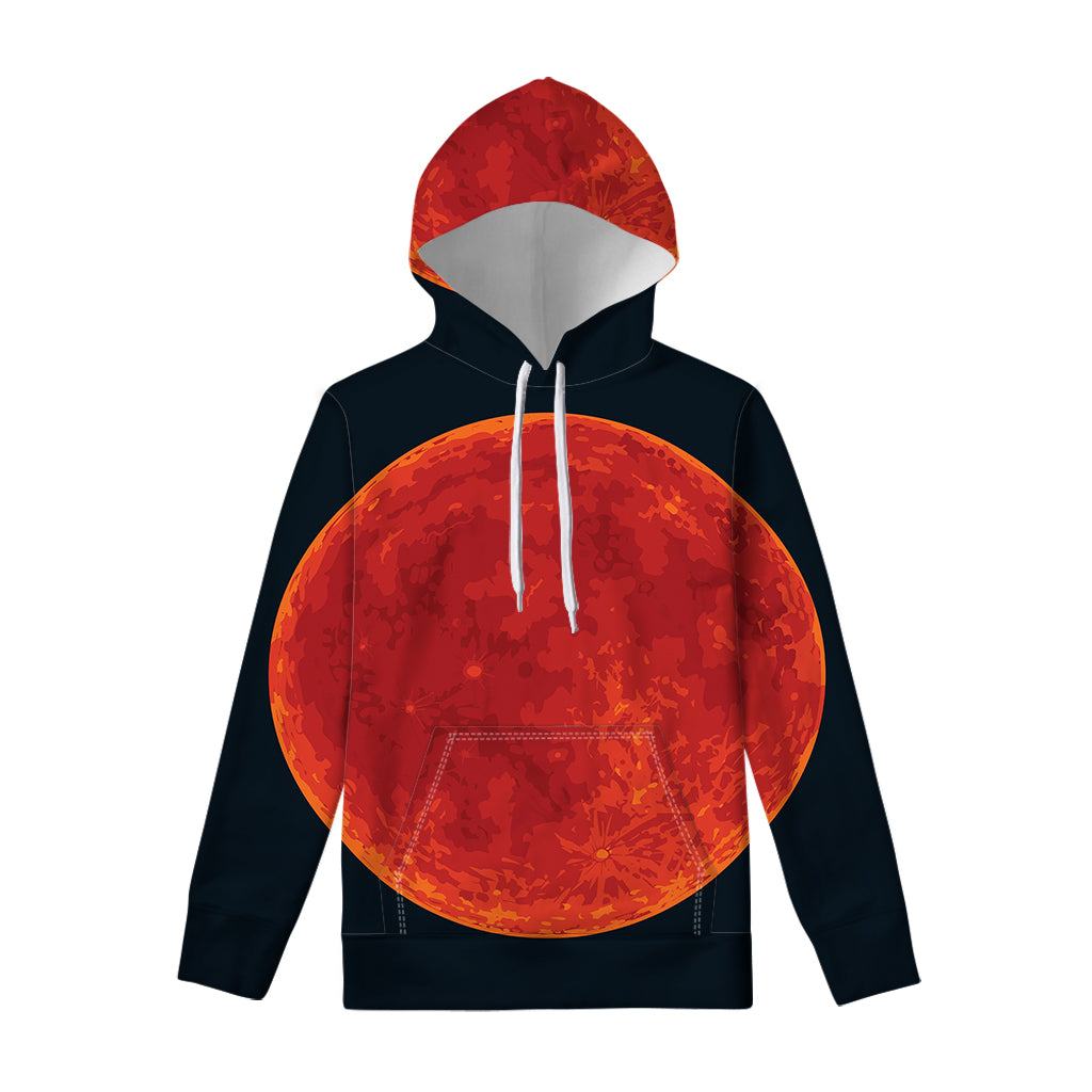 Super Blood Moon Lunar Eclipse Print Pullover Hoodie