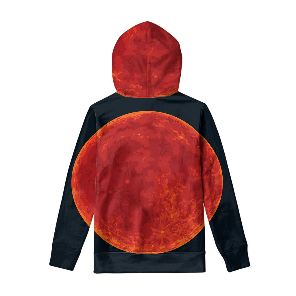 Super Blood Moon Lunar Eclipse Print Pullover Hoodie