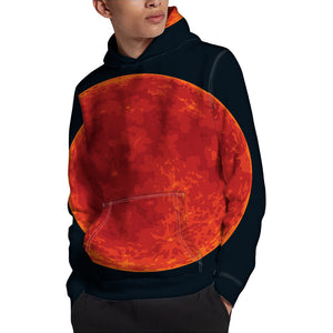 Super Blood Moon Lunar Eclipse Print Pullover Hoodie