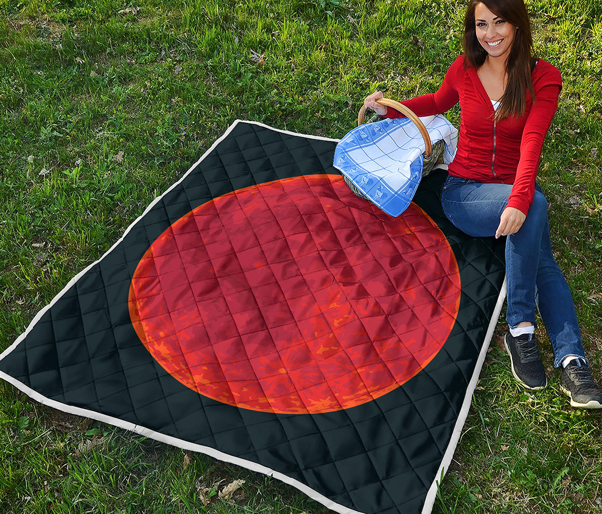Super Blood Moon Lunar Eclipse Print Quilt