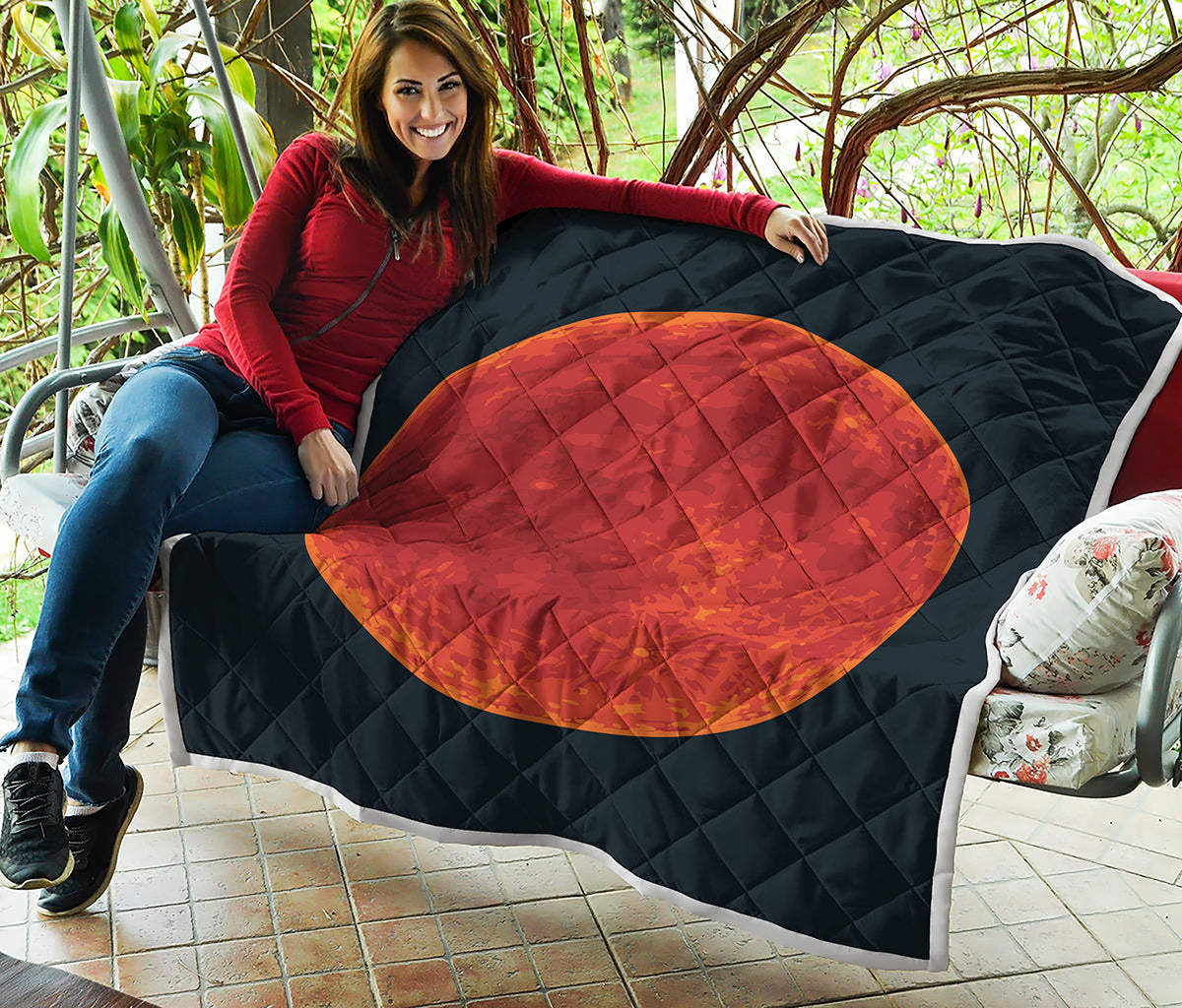 Super Blood Moon Lunar Eclipse Print Quilt