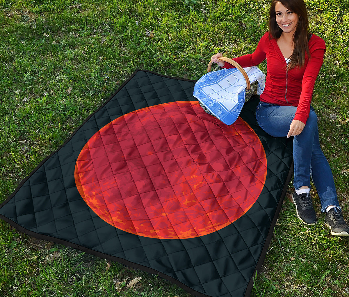 Super Blood Moon Lunar Eclipse Print Quilt