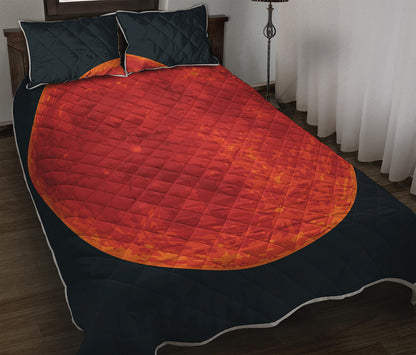 Super Blood Moon Lunar Eclipse Print Quilt Bed Set