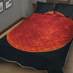 Super Blood Moon Lunar Eclipse Print Quilt Bed Set