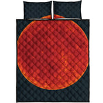 Super Blood Moon Lunar Eclipse Print Quilt Bed Set