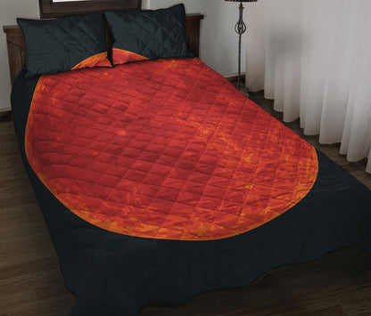 Super Blood Moon Lunar Eclipse Print Quilt Bed Set