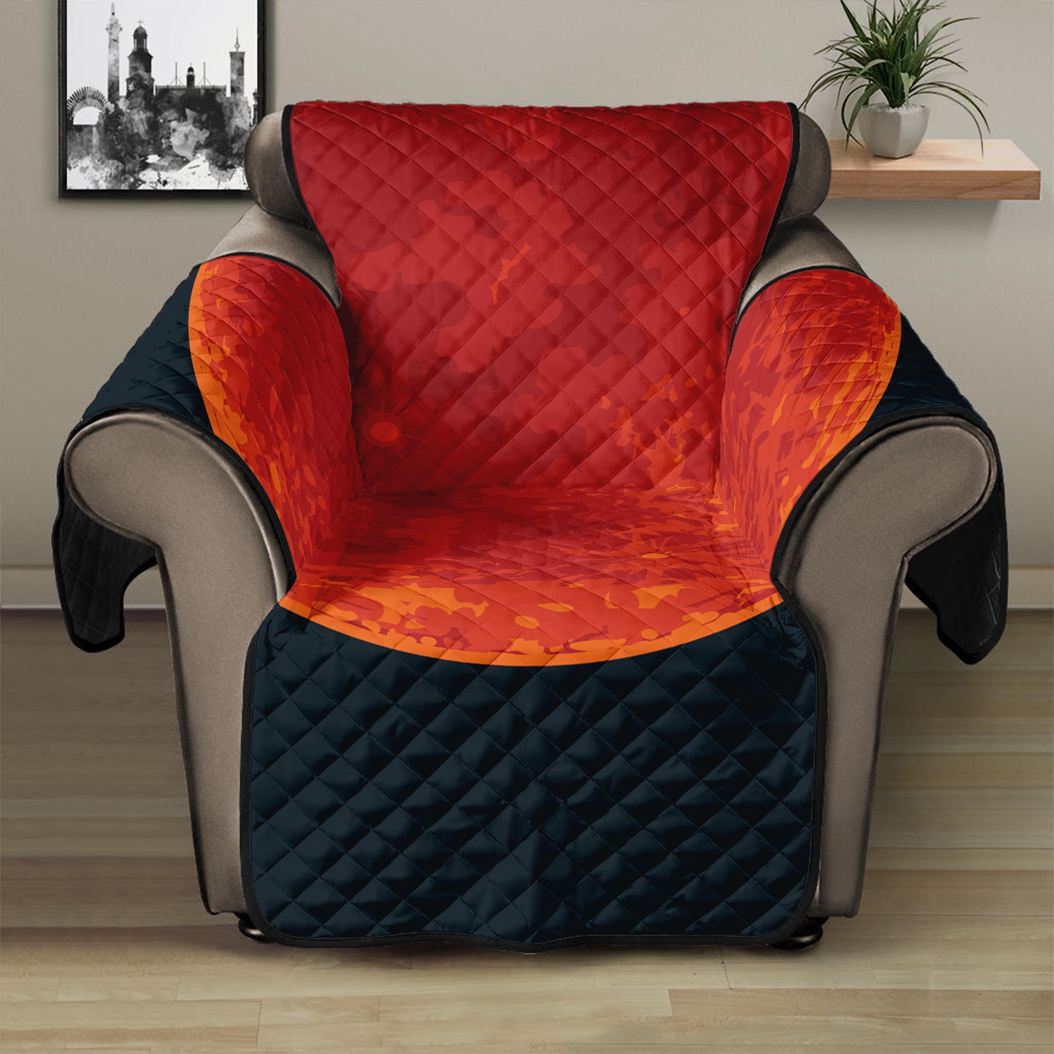 Super Blood Moon Lunar Eclipse Print Recliner Protector