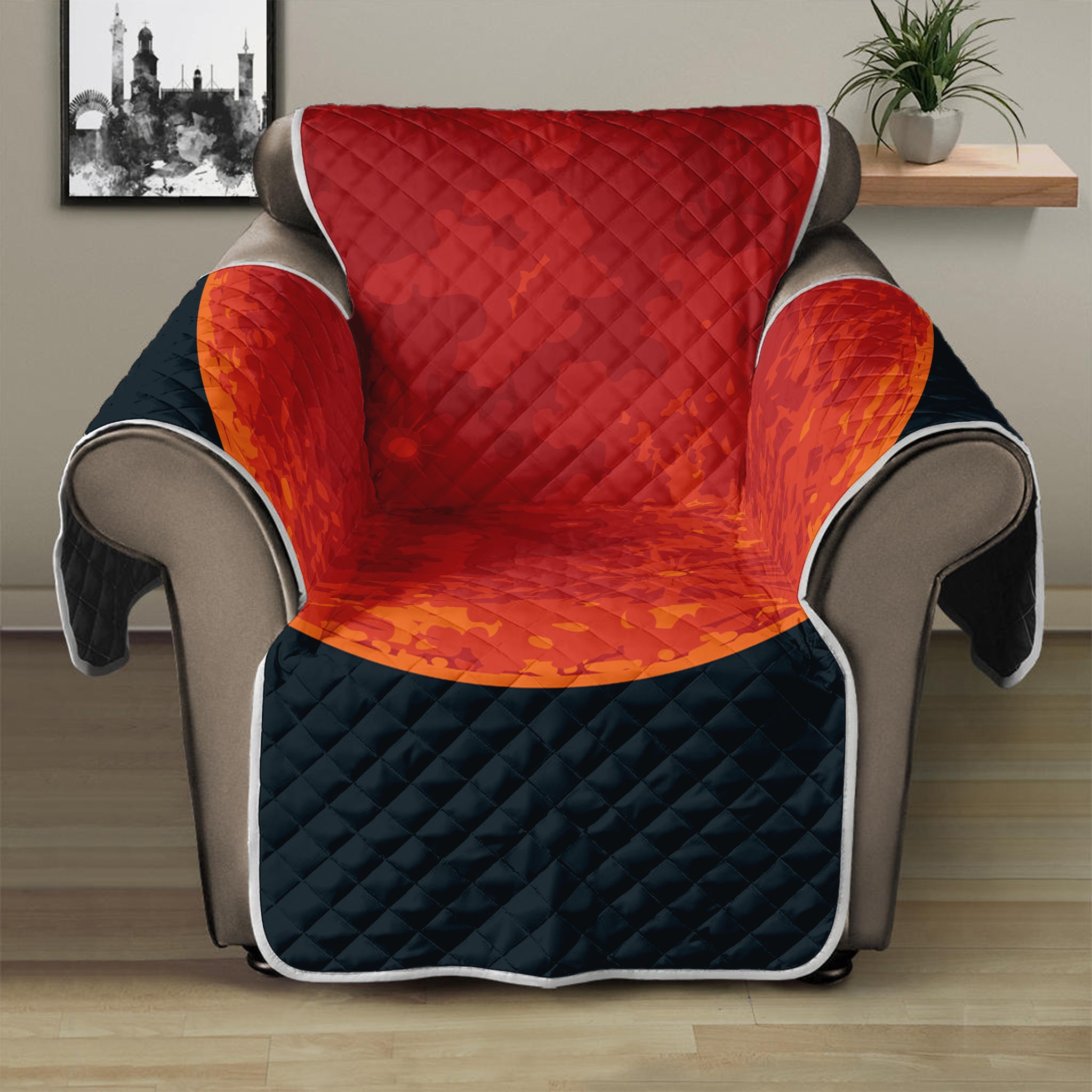 Super Blood Moon Lunar Eclipse Print Recliner Protector