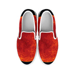 Super Blood Moon Lunar Eclipse Print White Slip On Shoes