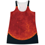 Super Blood Moon Lunar Eclipse Print Women's Racerback Tank Top