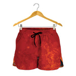 Super Blood Moon Lunar Eclipse Print Women's Shorts