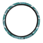 Surfing Wave Pattern Print Car Steering Wheel Cover