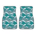 Surfing Wave Pattern Print Front Car Floor Mats