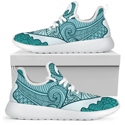 Surfing Wave Pattern Print Mesh Knit Shoes GearFrost
