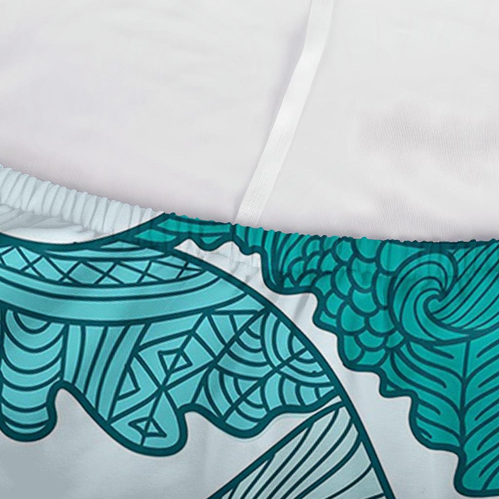 Surfing Wave Pattern Print Sofa Cover