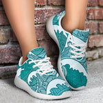 Surfing Wave Pattern Print Sport Shoes GearFrost