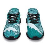 Surfing Wave Pattern Print Sport Shoes GearFrost