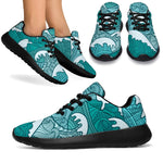 Surfing Wave Pattern Print Sport Shoes GearFrost