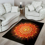 Swadhisthana Chakra Mandala Print Area Rug