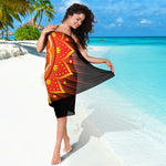 Swadhisthana Chakra Mandala Print Beach Sarong Wrap