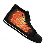 Swadhisthana Chakra Mandala Print Black High Top Shoes