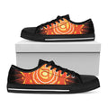 Swadhisthana Chakra Mandala Print Black Low Top Sneakers