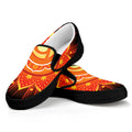 Swadhisthana Chakra Mandala Print Black Slip On Sneakers