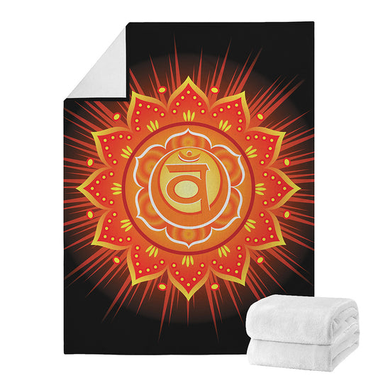 Swadhisthana Chakra Mandala Print Blanket