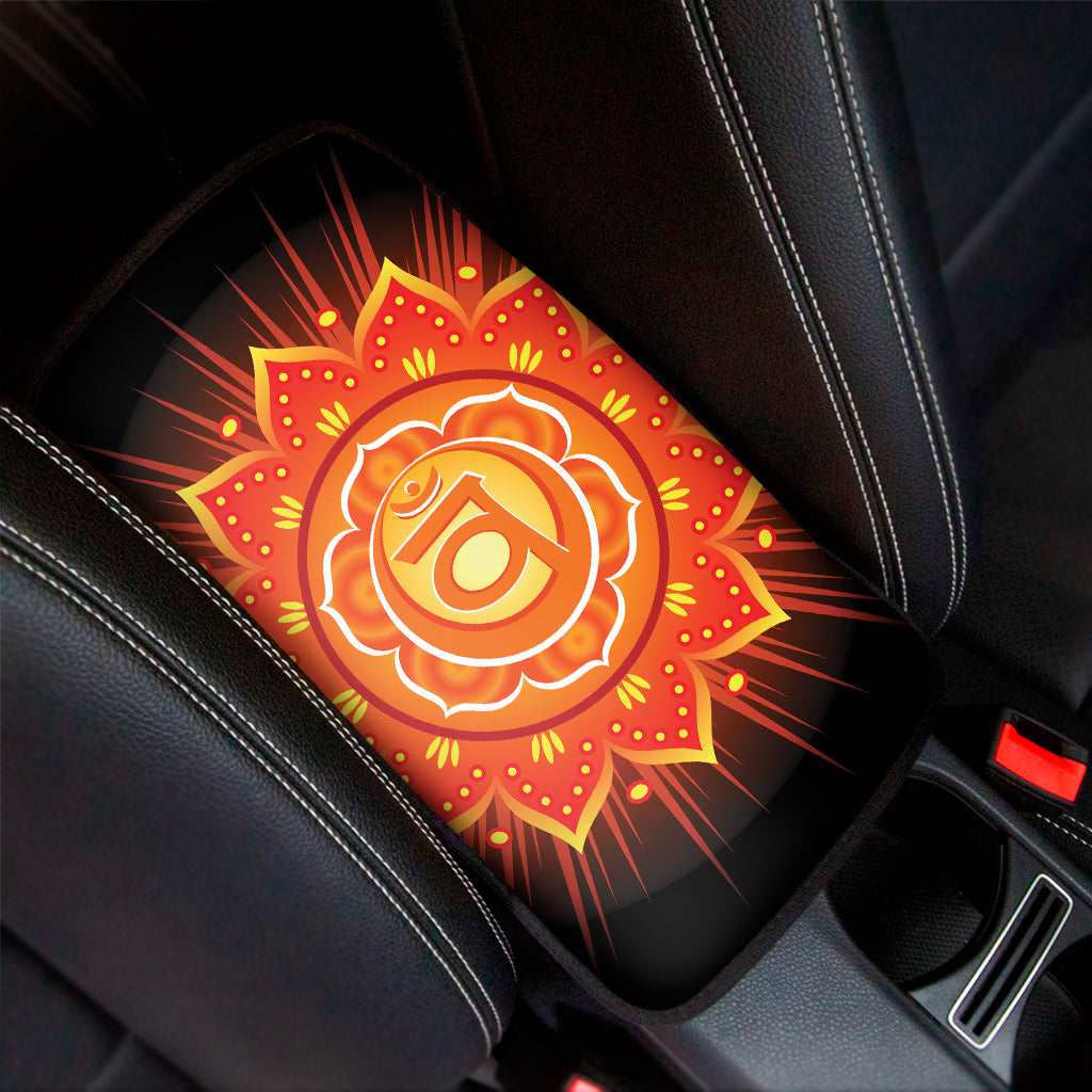 Swadhisthana Chakra Mandala Print Car Center Console Cover