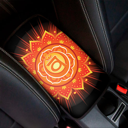 Swadhisthana Chakra Mandala Print Car Center Console Cover