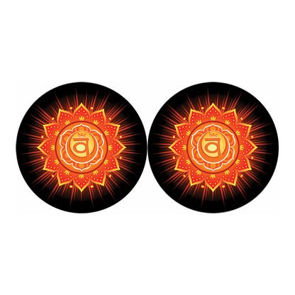 Swadhisthana Chakra Mandala Print Car Coasters