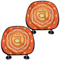 Swadhisthana Chakra Mandala Print Car Headrest Covers