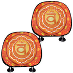 Swadhisthana Chakra Mandala Print Car Headrest Covers