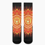 Swadhisthana Chakra Mandala Print Crew Socks