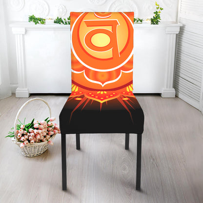 Swadhisthana Chakra Mandala Print Dining Chair Slipcover