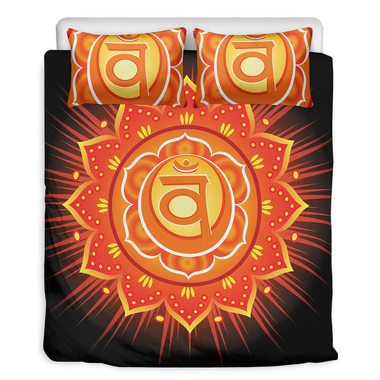 Swadhisthana Chakra Mandala Print Duvet Cover Bedding Set